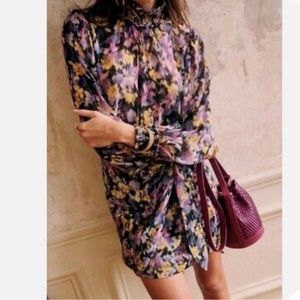Sezane Palermo printed mini dress size 6